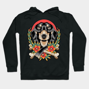 Dog Traditional Tattoo vintage Hoodie